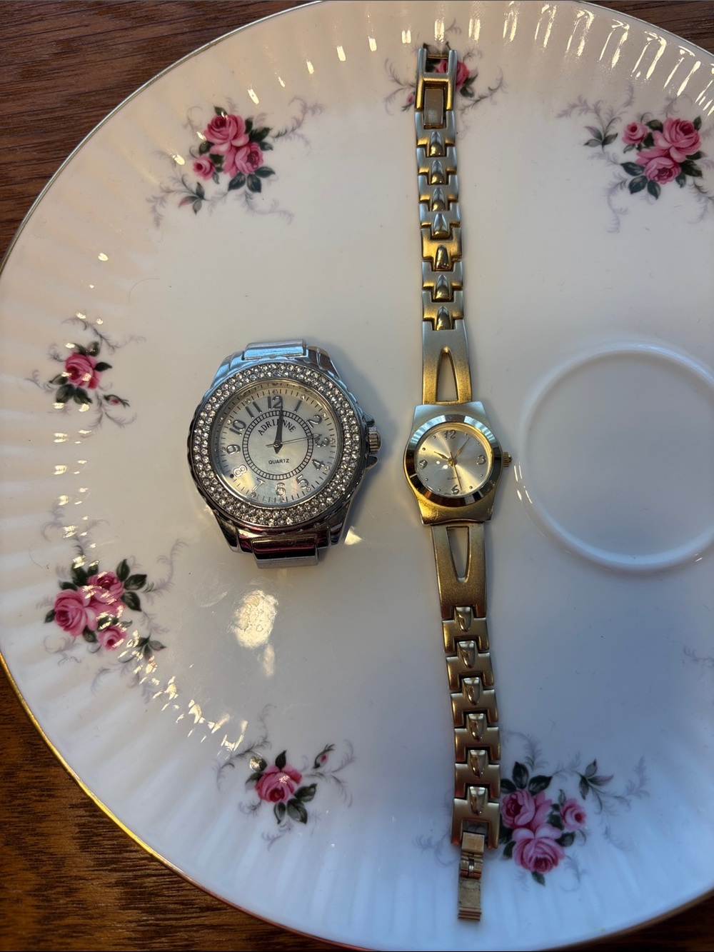 Adrienne Two-Tone Women's Watch Set in Silver and Gold